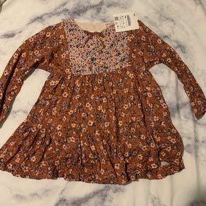 NWT Zara Kids Long Sleeve Floral Dress